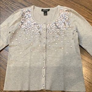 White House black market grey cardigan/sweater
